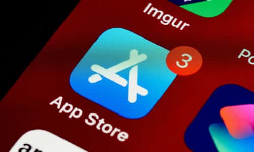An iPhone App Store icon showing pending update notifications