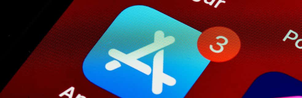 An iPhone App Store icon showing pending update notifications